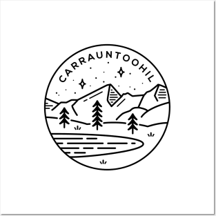 Carrauntoohil Ireland Emblem - White Posters and Art